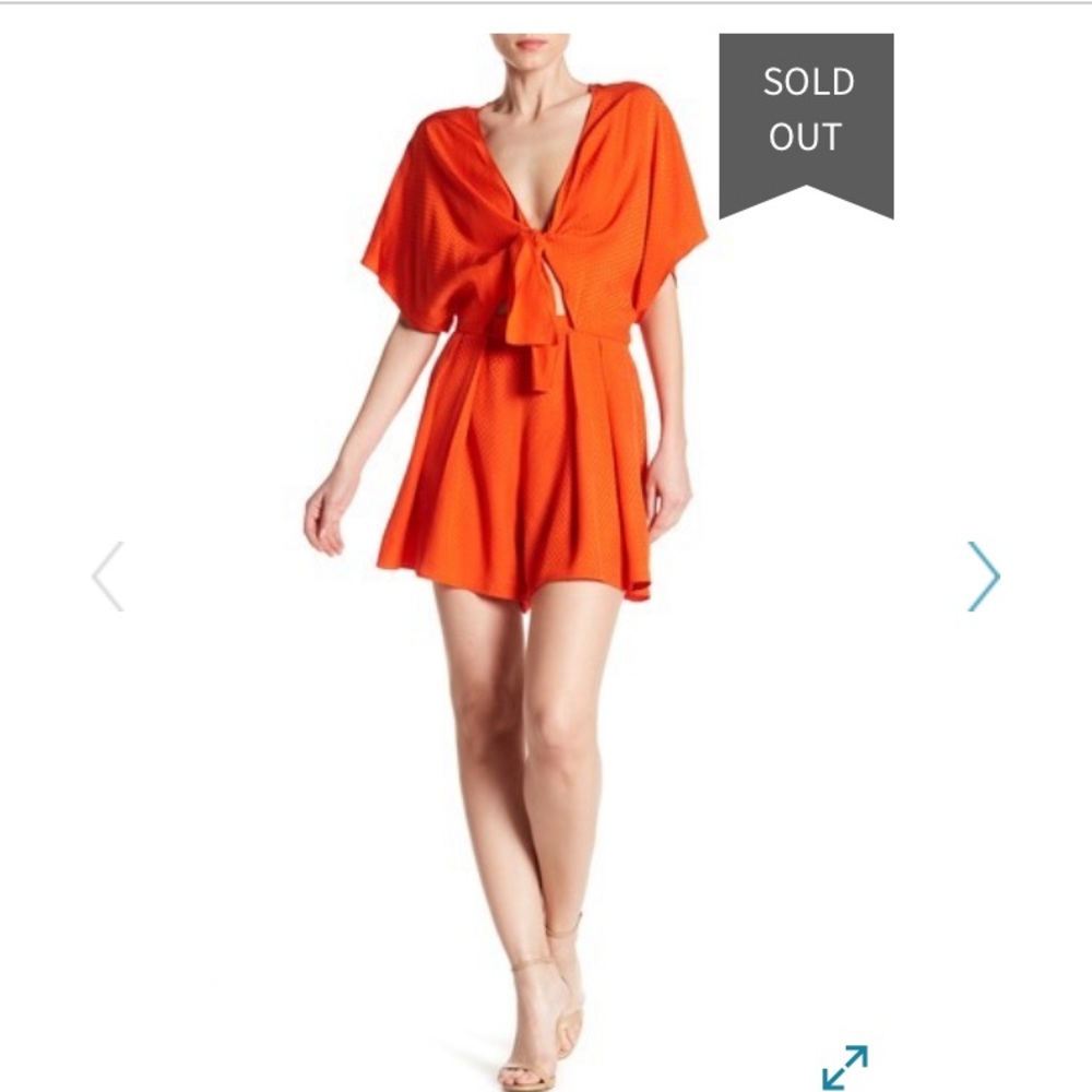 Jay Godfrey Orange Romper Sz 10